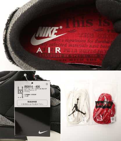 美品 NIKE×LEVI'S リーバイス スニーカー AIR JORDAN 3 RTR LSC BLK SP IR0914-400 メンズ SIZE 27cm ナイキ