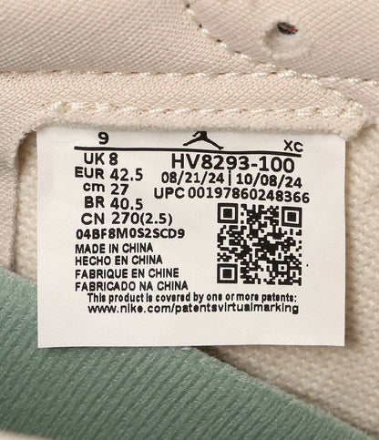 美品 NIKE スニーカー AIR JORDAN 1 RETRO LOW OG HV8293-100 メンズ SIZE 27cm ナイキ