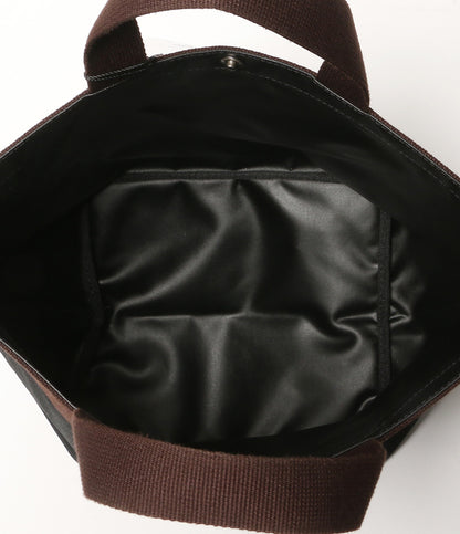 美品 HERVE Chapelier ハンドバッグ 舟型トートバッグ ノワール×モカ 707C レディース エルベシャプリエ