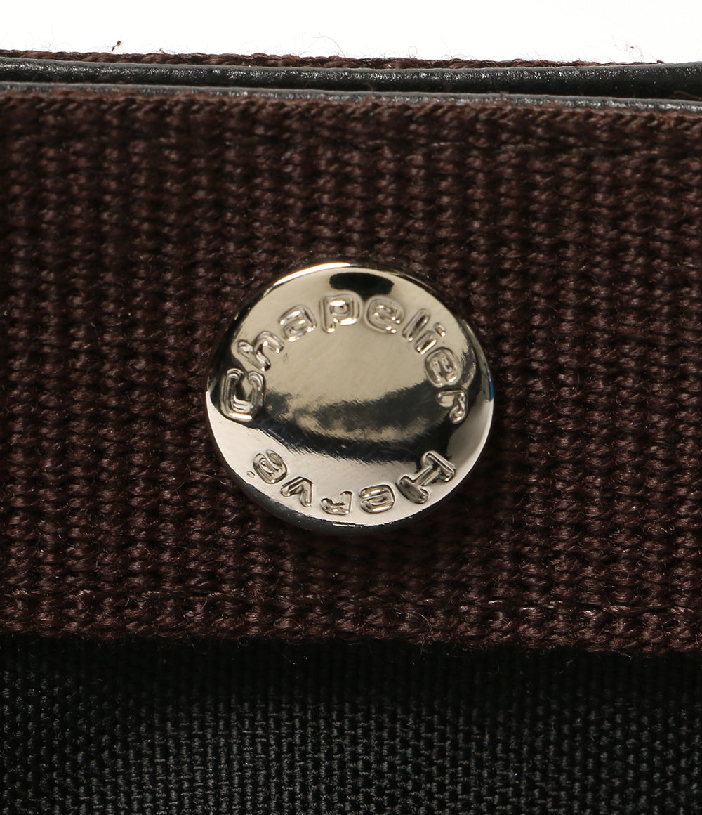 美品 HERVE Chapelier ハンドバッグ 舟型トートバッグ ノワール×モカ 707C レディース エルベシャプリエ