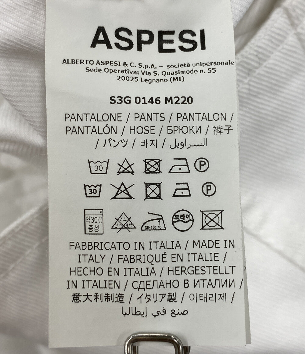 ASPESI パンツ ホワイト コットン レディース SIZE 38 アスペジ