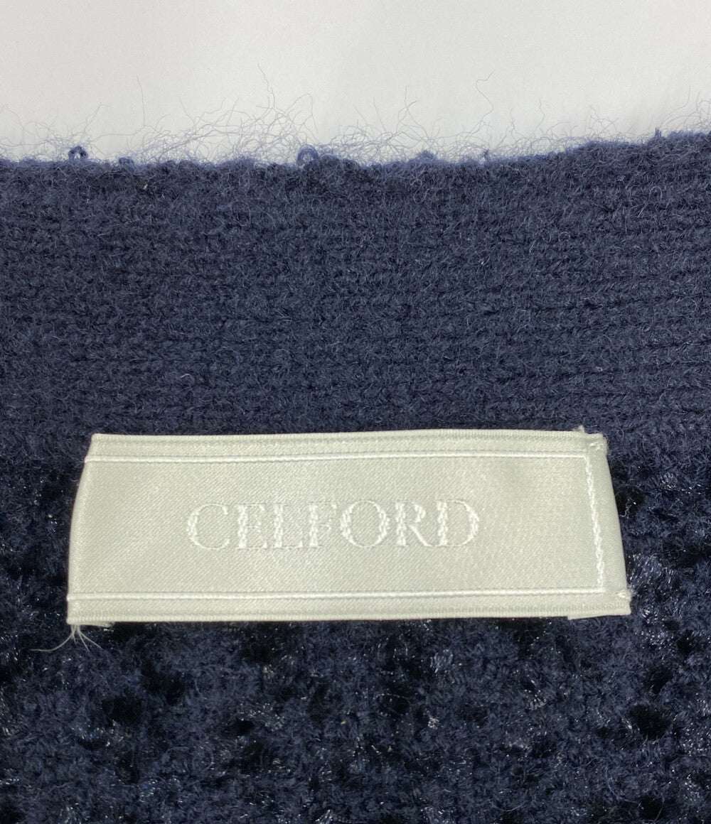 CELFORD ニットセットアップ ネイビー ツイード CWN0235034 レディース SIZE 38 セルフォード