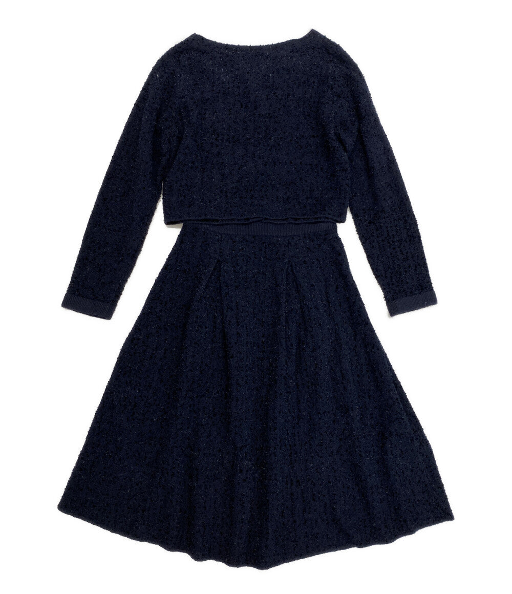 CELFORD ニットセットアップ ネイビー ツイード CWN0235034 レディース SIZE 38 セルフォード