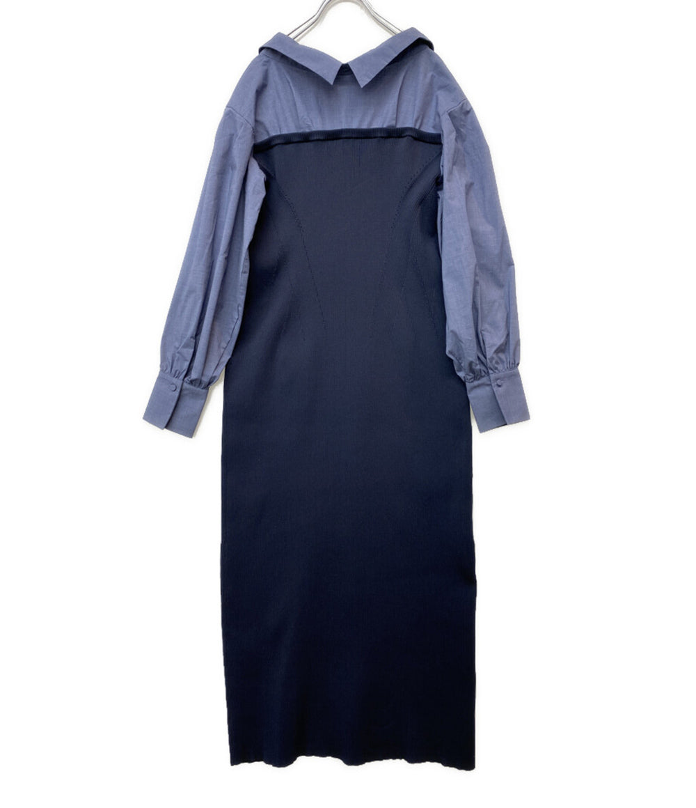 美品 CELFORD ニットドッキングタイトワンピース CWN0231087 レディース SIZE 38 セルフォード