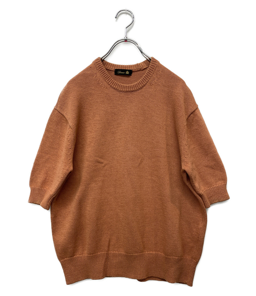 美品 Drawer 天竺ショートスリーブニット オレンジ 6518-106-0470 レディース SIZE - ドゥロワー