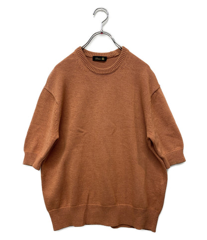 美品 Drawer 天竺ショートスリーブニット オレンジ 6518-106-0470 レディース SIZE - ドゥロワー