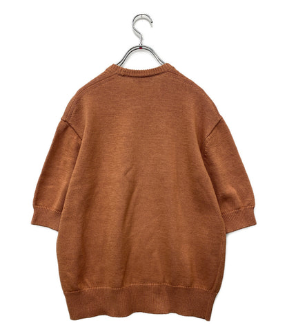 美品 Drawer 天竺ショートスリーブニット オレンジ 6518-106-0470 レディース SIZE - ドゥロワー