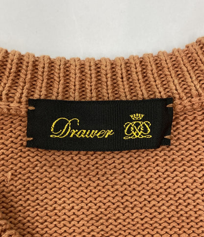美品 Drawer 天竺ショートスリーブニット オレンジ 6518-106-0470 レディース SIZE - ドゥロワー