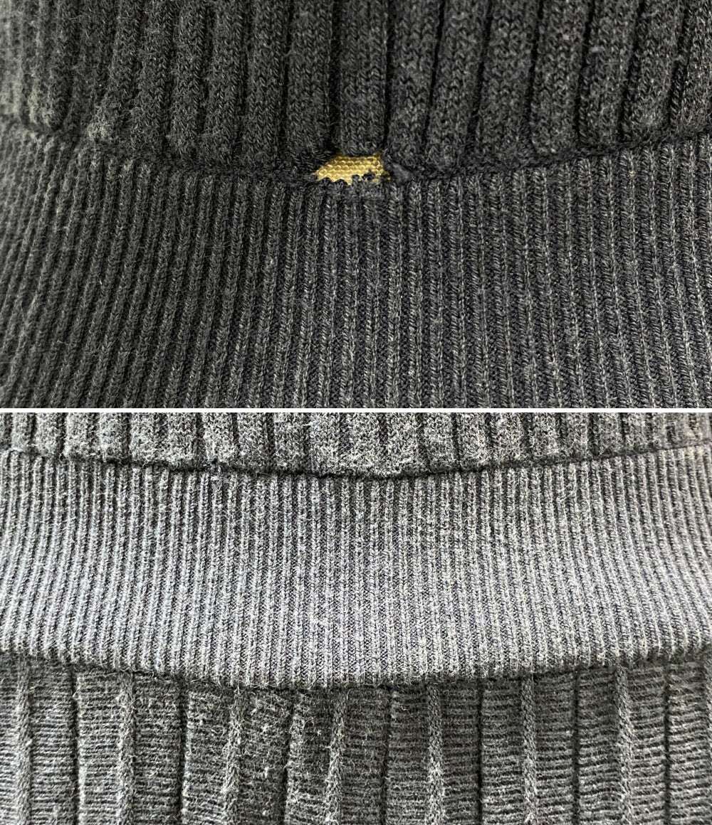 LACOSTE 半袖ワンピース パイピング ネイビー×グリーン EF7049 レディース SIZE 34 ラコステ
