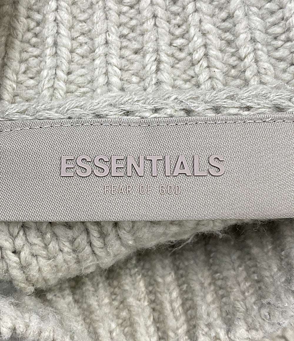 ESSENTIALS ニット ケーブル編み グレー系 メンズ SIZE M エッセンシャルズ