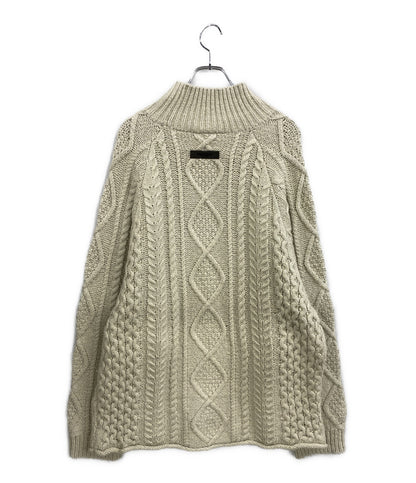 ESSENTIALS ニット ケーブル編み グレー系 メンズ SIZE M エッセンシャルズ
