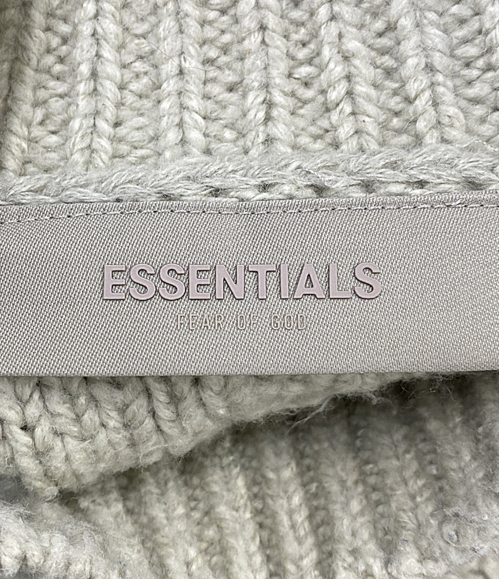 ESSENTIALS ニット ケーブル編み グレー系 メンズ SIZE M エッセンシャルズ
