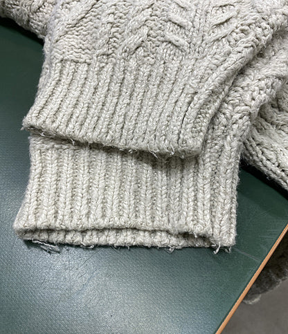 ESSENTIALS ニット ケーブル編み グレー系 メンズ SIZE M エッセンシャルズ