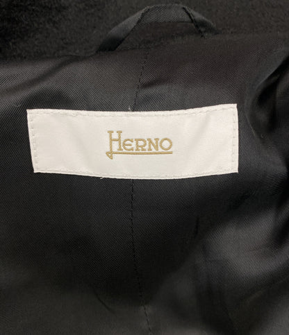 HERNO シングルコート ブラック 裏地総柄 レディース SIZE 46 ヘルノ