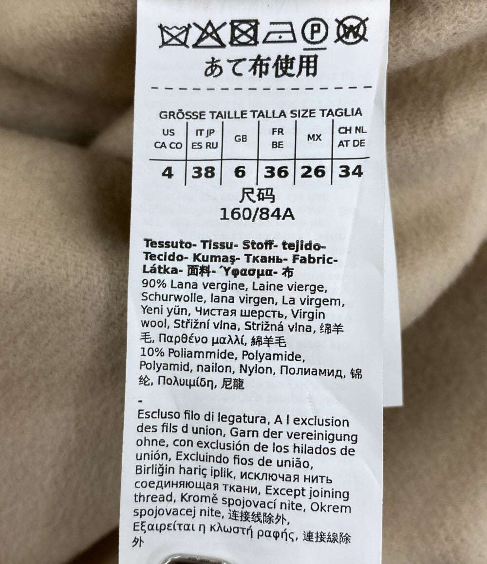 MAX MARA Weekend トレンチコート ベージュ ウール 24150110316 レディース SIZE 38 マックスマーラウィークエンド