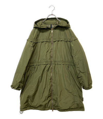 MONCLER ルクセンブルク フリル ダウンコート カーキ レディース SIZE 1 モンクレール