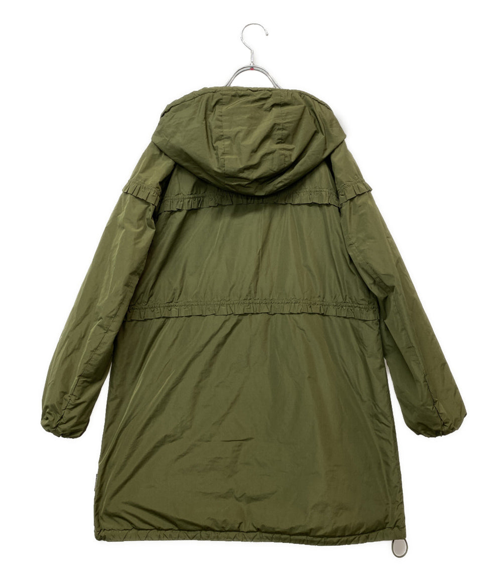 MONCLER ルクセンブルク フリル ダウンコート カーキ レディース SIZE 1 モンクレール