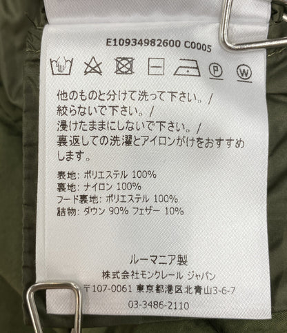 MONCLER ルクセンブルク フリル ダウンコート カーキ レディース SIZE 1 モンクレール