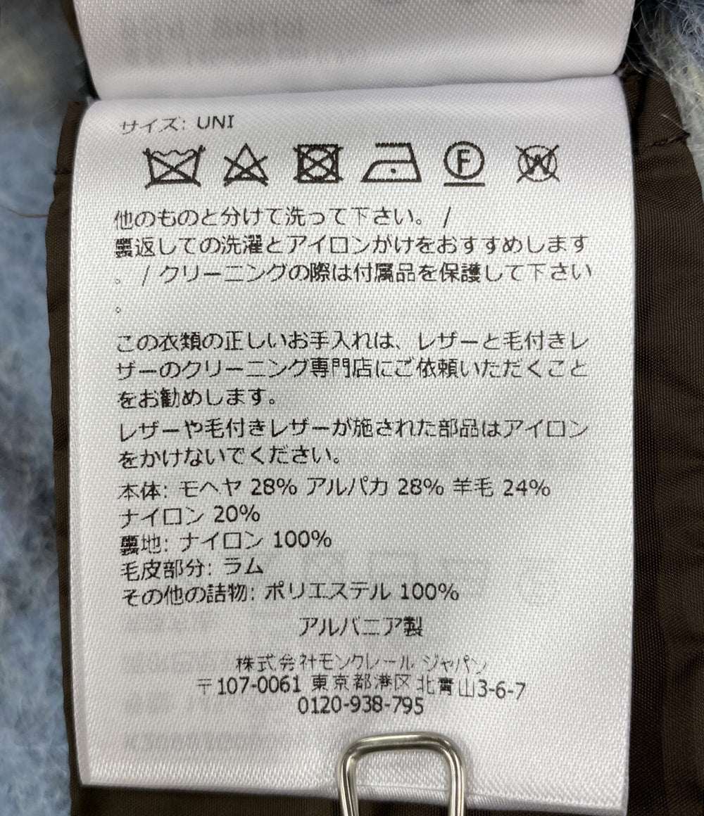 美品 MONCLER ポンチョ ケープ ファー付き K20983G00006 25AW レディース SIZE UNI モンクレール