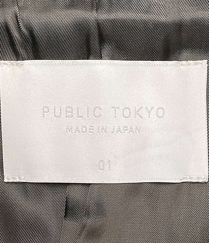 PUBLIC TOKYO バックフレアウールチェスターコート カーキ 162651001 レディース SIZE 1 パブリック トウキョウ