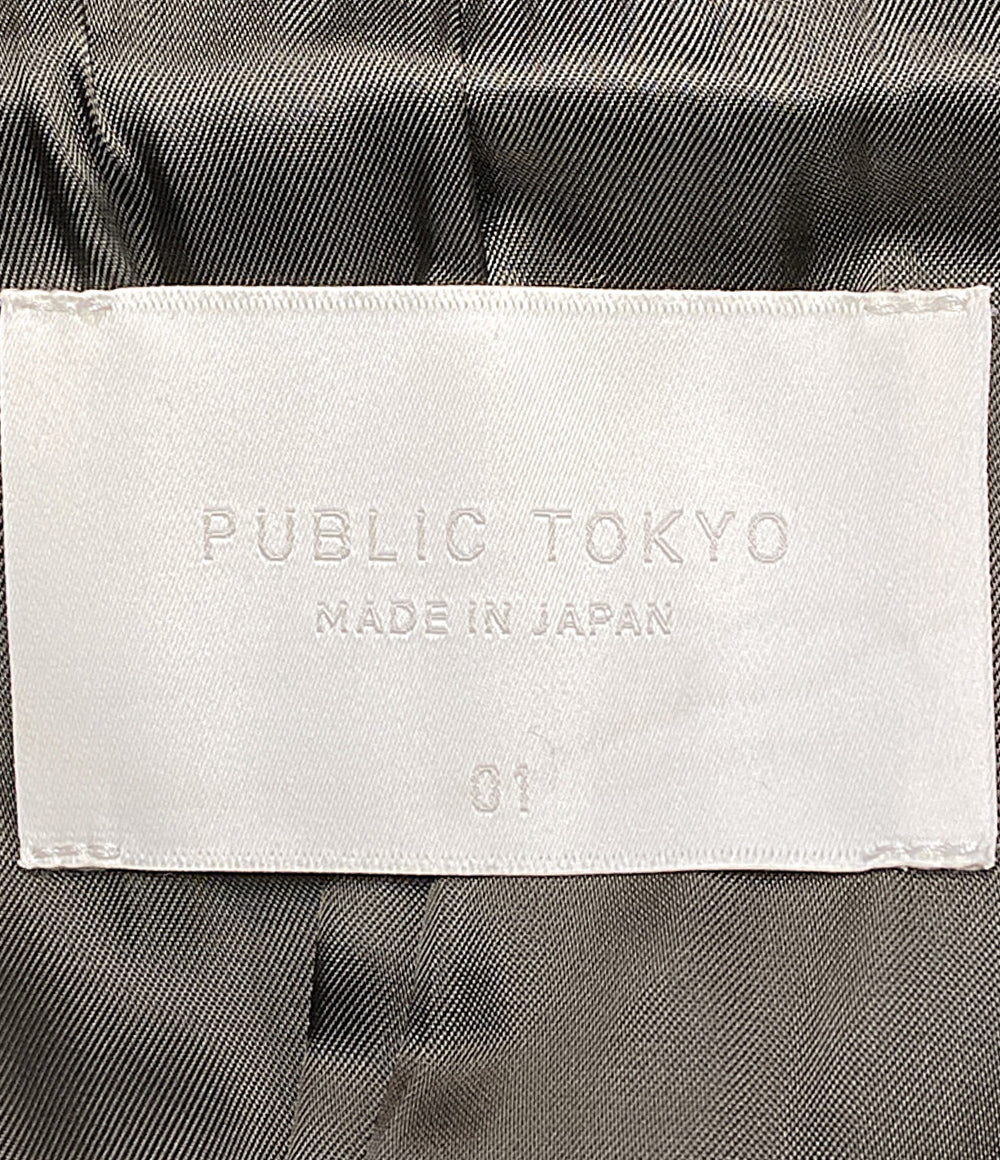 PUBLIC TOKYO バックフレアウールチェスターコート カーキ 162651001 レディース SIZE 1 パブリック トウキョウ