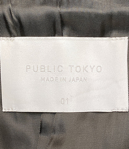 PUBLIC TOKYO バックフレアウールチェスターコート カーキ 162651001 レディース SIZE 1 パブリック トウキョウ