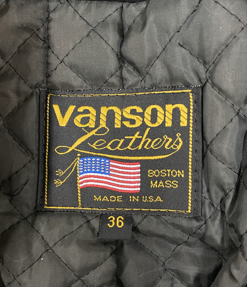 VANSON ライダースジャケット C2 ブラック 30949A05 カウレザー メンズ SIZE 36 バンソン
