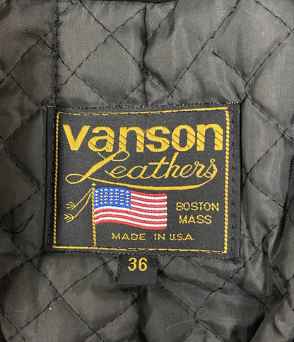 VANSON ライダースジャケット C2 ブラック 30949A05 カウレザー メンズ SIZE 36 バンソン