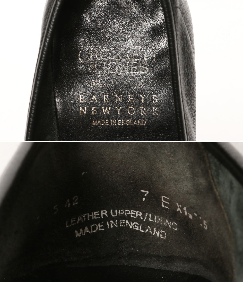 Crockett & Jones × BARNEYS NEWYORK バーニーズニューヨーク コインローファー ブラック メンズ SIZE 7 クロケットアンドジョーンズ