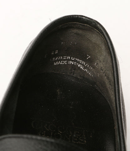Crockett & Jones × BARNEYS NEWYORK バーニーズニューヨーク コインローファー ブラック メンズ SIZE 7 クロケットアンドジョーンズ