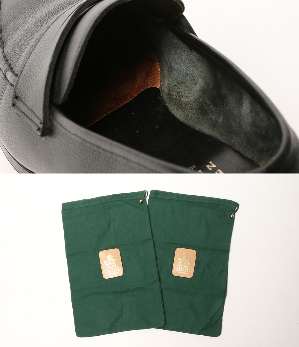 Crockett & Jones × BARNEYS NEWYORK バーニーズニューヨーク コインローファー ブラック メンズ SIZE 7 クロケットアンドジョーンズ
