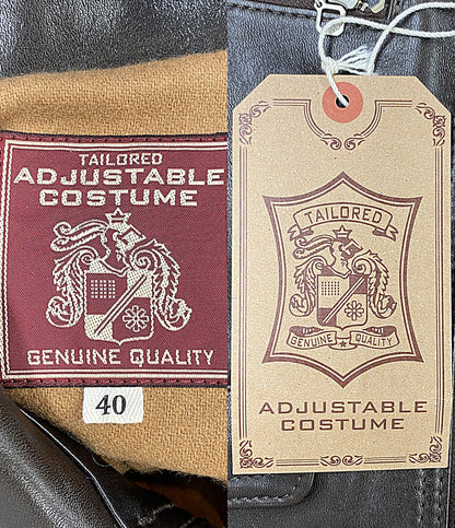 ADJUSTABLE COSTUME アジャスタブルコスチューム ジャケット 馬革 ブラウン メンズ SIZE 40
