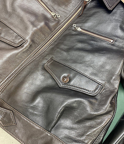 ADJUSTABLE COSTUME アジャスタブルコスチューム ジャケット 馬革 ブラウン メンズ SIZE 40