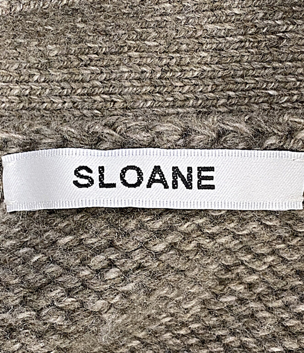 美品 SLOANE スローン Vネックカーディガン 5G ジーロンラムカケルカシミヤ SL10W-970 レディース SIZE 2