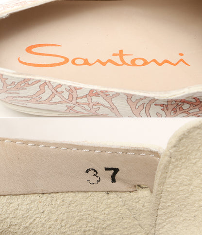 SANTONI スニーカー ピンク コーラル柄 レディース SIZE 37 サントーニ