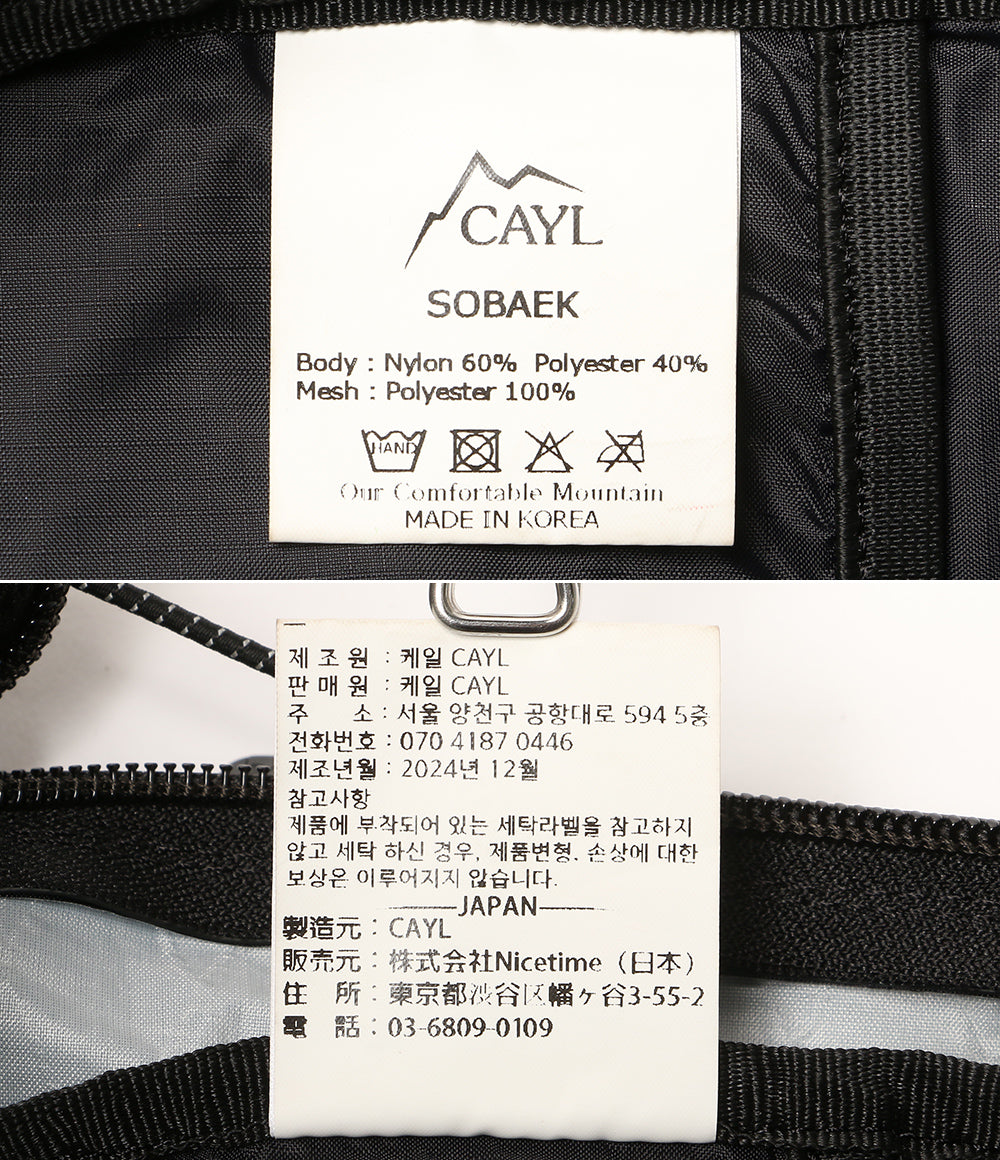 CAYL ケイル リュック SOBAEK ブラック ダイヤシェイプエンボス加工 メンズ