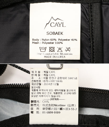 CAYL ケイル リュック SOBAEK ブラック ダイヤシェイプエンボス加工 メンズ