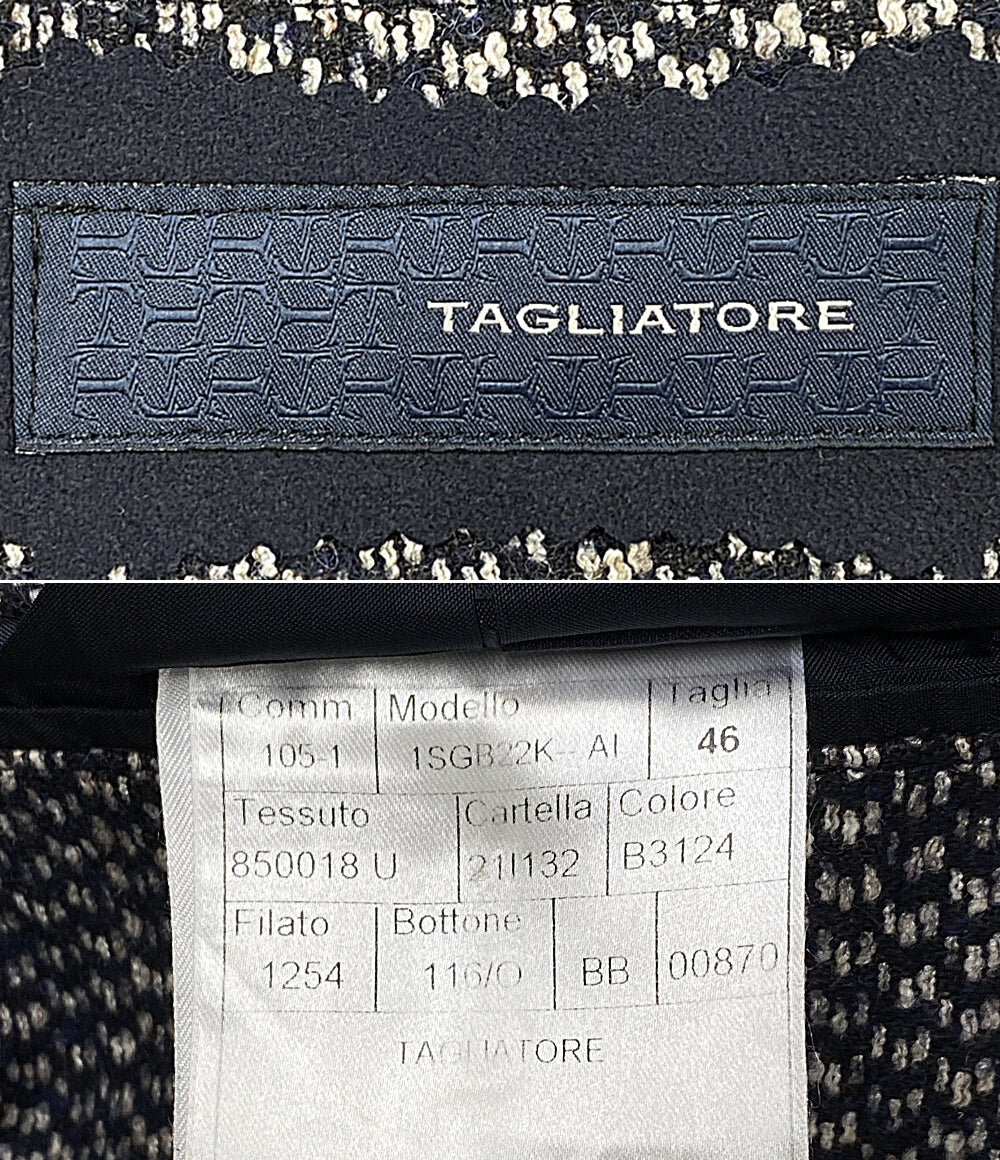 TAGLIATORE テーラードジャケット アルパカ混 ピンバッジ付 1SGB22K-850018 メンズ SIZE 46 タリアトーレ