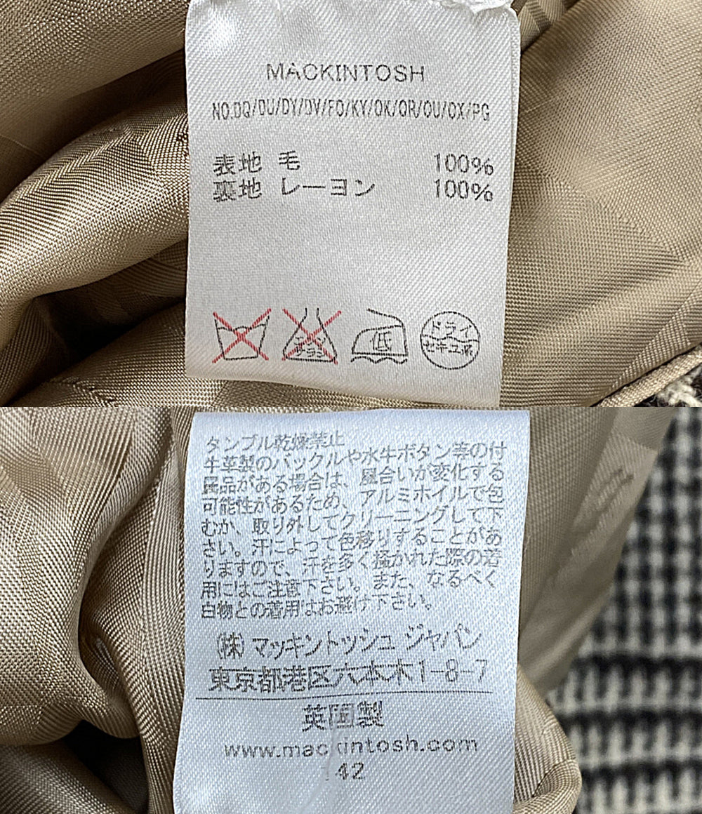 美品 MACKINTOSH コート グレンチェック メンズ SIZE 36 マッキントッシュ