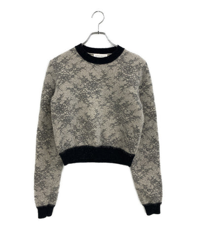 美品 NINA RICCI ニット レースジャカードプルオーバー 5A-PU0009-ML584 レディース SIZE M ニナリッチ
