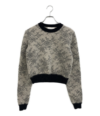 美品 NINA RICCI ニット レースジャカードプルオーバー 5A-PU0009-ML584 レディース SIZE M ニナリッチ