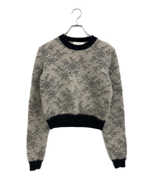 美品 NINA RICCI ニット レースジャカードプルオーバー 5A-PU0009-ML584 レディース SIZE M ニナリッチ
