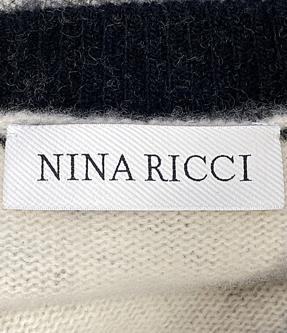 美品 NINA RICCI ニット レースジャカードプルオーバー 5A-PU0009-ML584 レディース SIZE M ニナリッチ