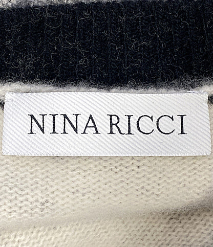 美品 NINA RICCI ニット レースジャカードプルオーバー 5A-PU0009-ML584 レディース SIZE M ニナリッチ