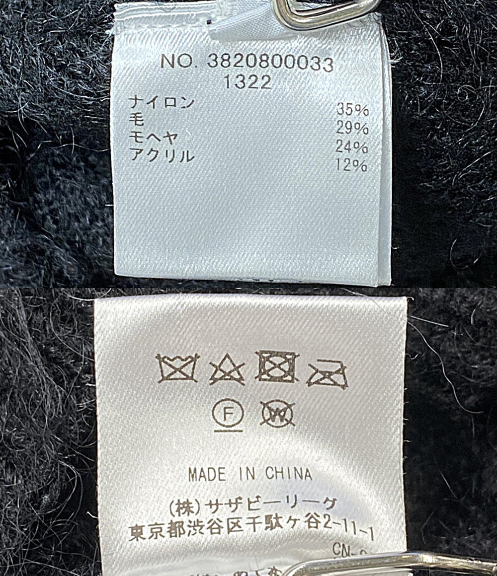 美品 Ron Herman カーディガン RHC モヘヤ ブラック 3820800033 メンズ SIZE M ロンハーマン