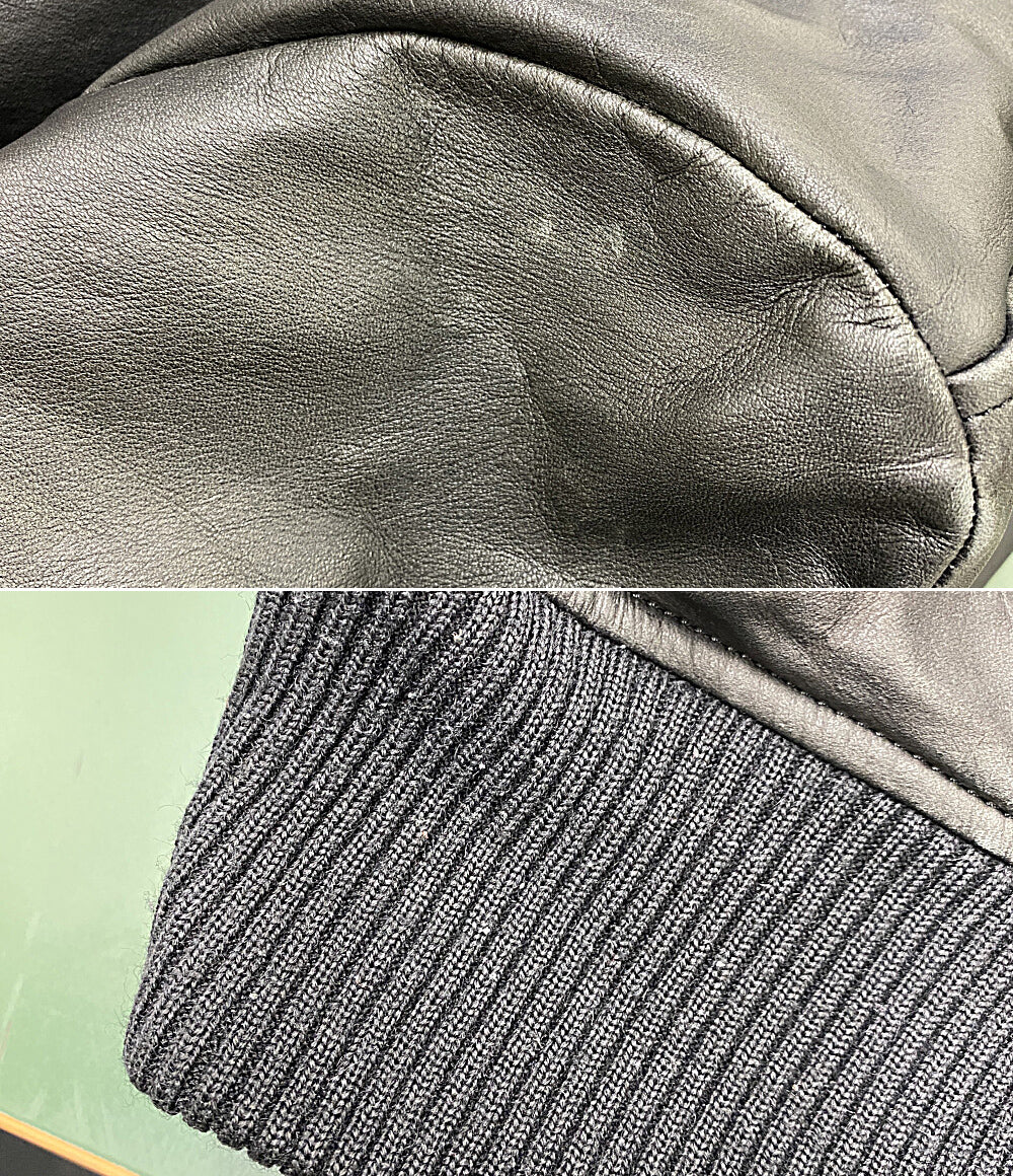 MUVEIL ライダースジャケット 牛革 襟ラビット レディース SIZE 36 ミュベール