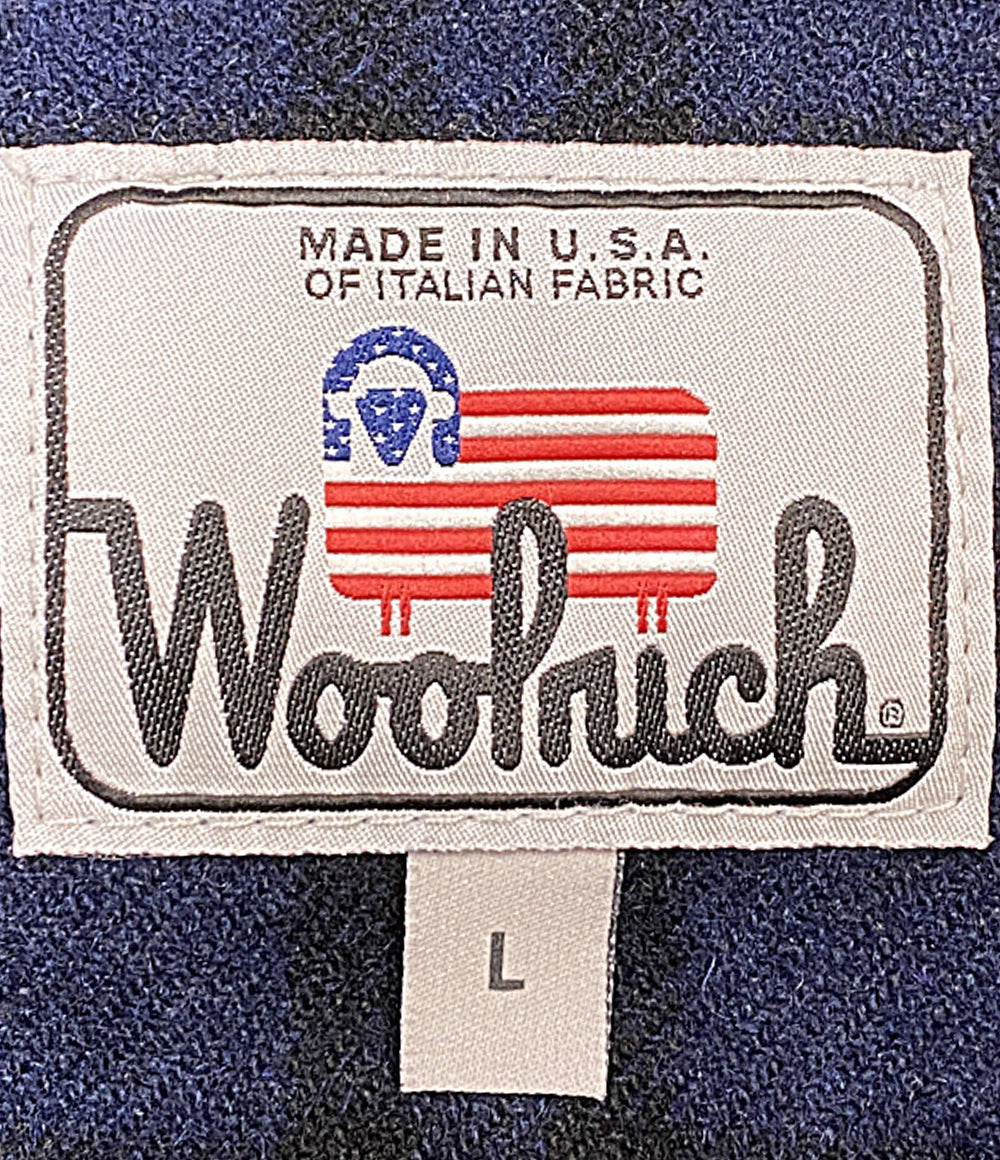 WOOLRICH 長袖シャツ プレイドオーバーシャツ ミディアムウェイト WROS0008 メンズ SIZE L ウールリッチ