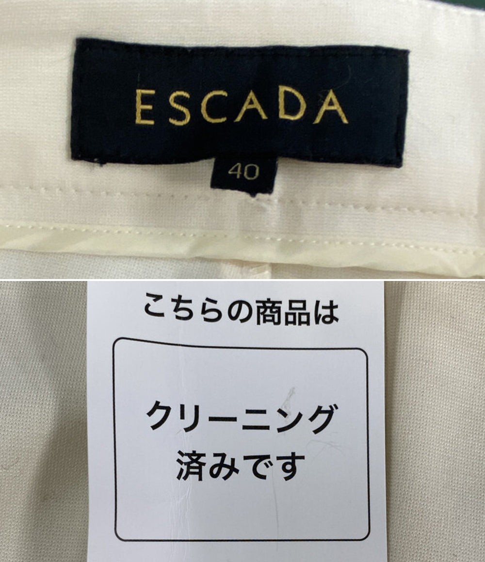 ESCADA パンツ ストレッチセンターライン アイボリー レディース SIZE 40 エスカーダ