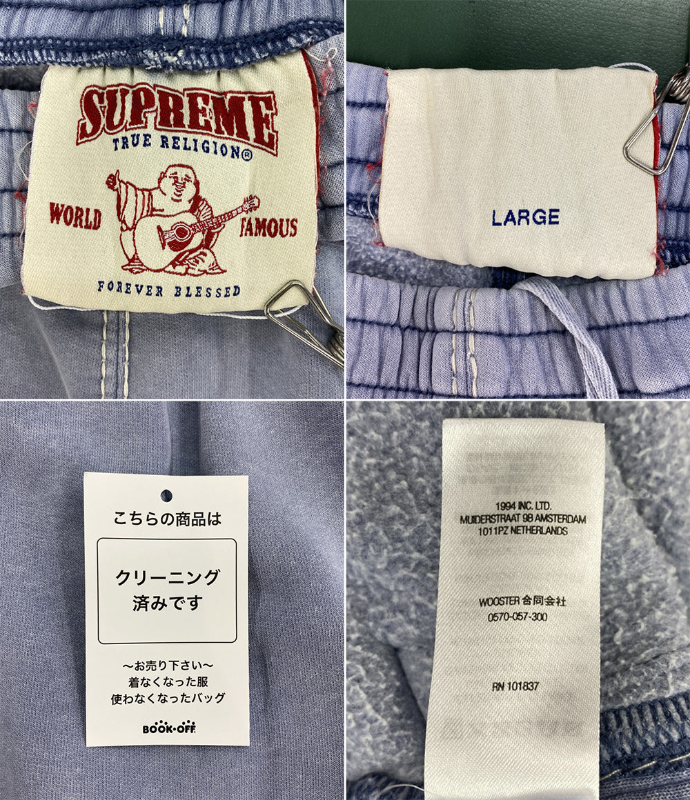 Supreme×TRUE RELIGION トゥルーレリジョン スウェットパンツ ステッチ メンズ SIZE L シュプリーム