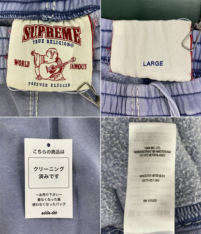 Supreme×TRUE RELIGION トゥルーレリジョン スウェットパンツ ステッチ メンズ SIZE L シュプリーム